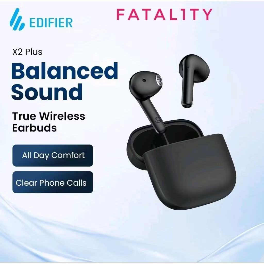 EDIFIER X2 PLUS NEW BNIB IP54 BLUETOOTH 6.0 LOW LATENCY 28HOUR PLAYTIME 13,6MM DYNAMIC DRIVER EDIFIE