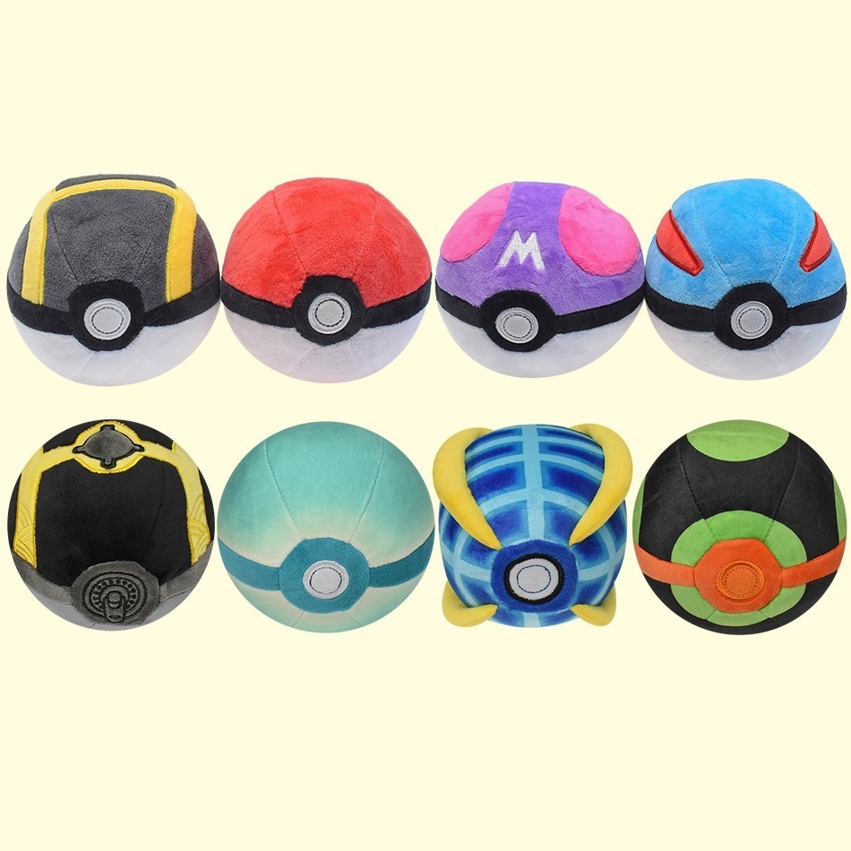Boneka Pokeball 8cm 16cm Boneka Master Ball Boneka Ultra Ball Boneka Great Ball Beast Ball HADIAH