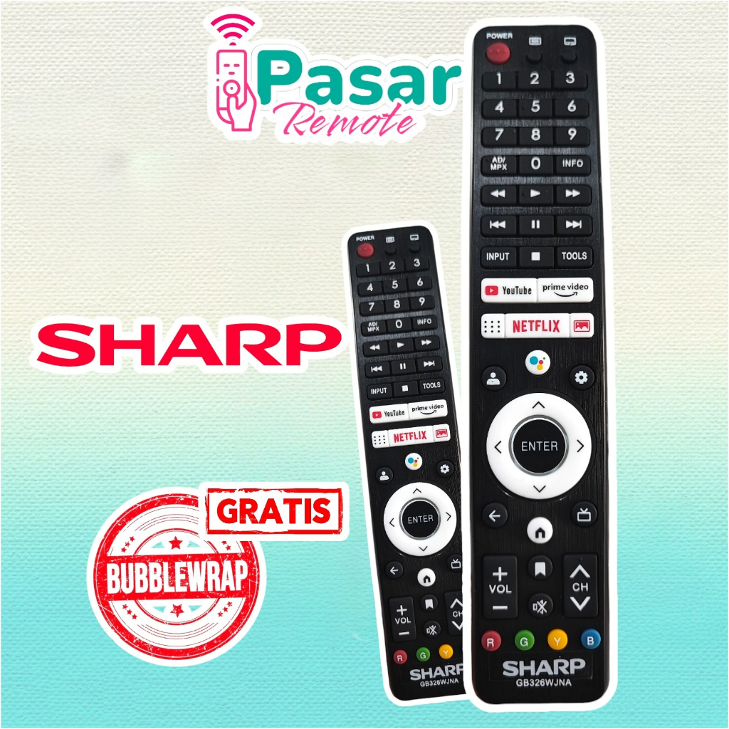 REMOTE TV SHARP LED SMART ANDROID
