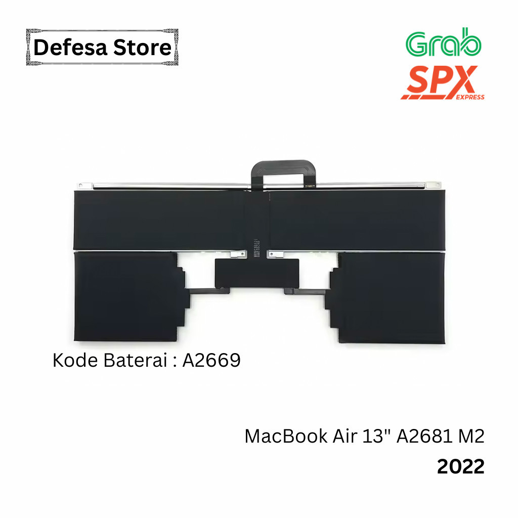 Baterai MacBook Air 13 inch A2681 M2 2022 Kode Baterai A2669