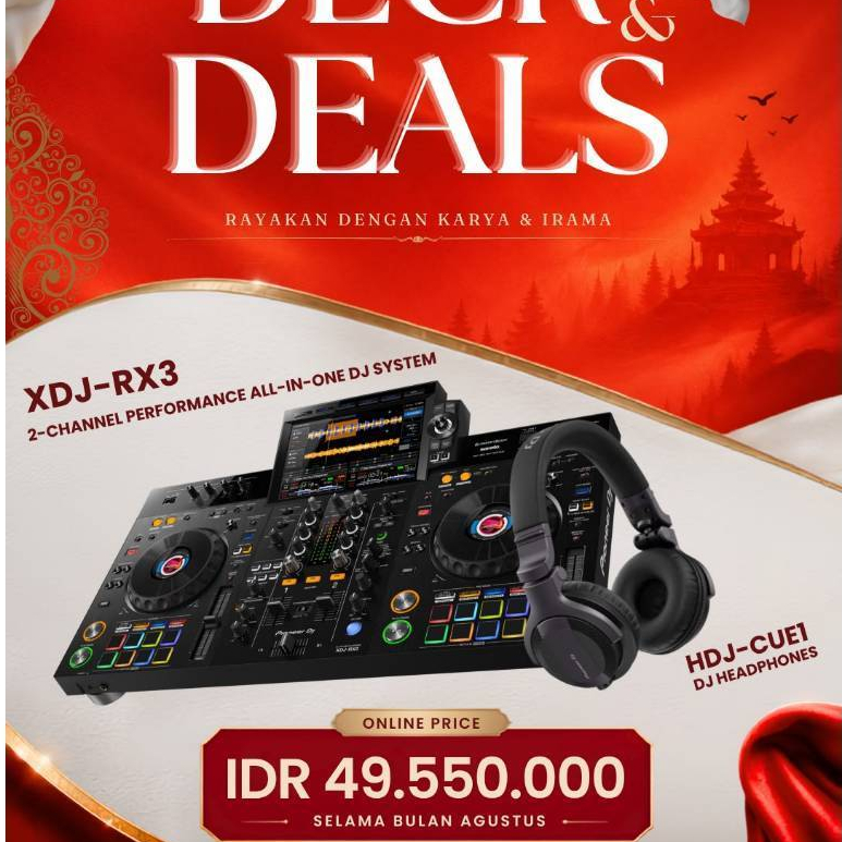 Pioneer DJ XDJ-RX3 XDJRX3 XDJ RX3 DJ Controller 2 Chanel Profesional DJ System Serato DJ Rekordbox
