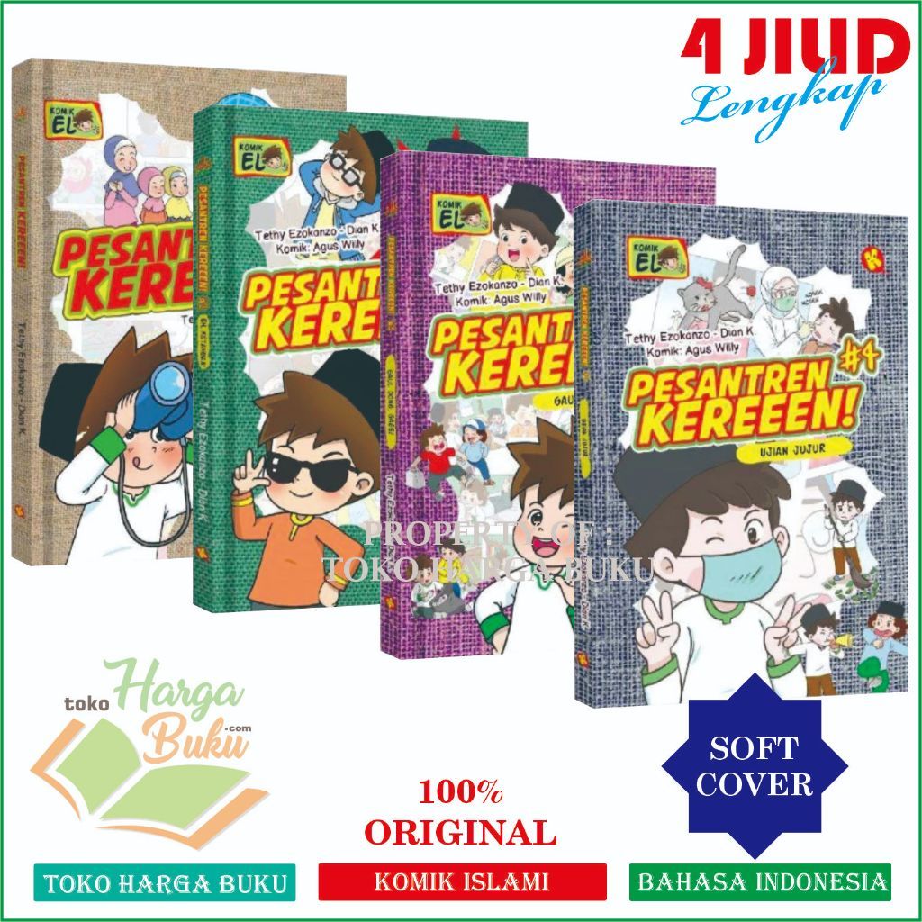 Foto Paket 4 Buku Komik Pesantren Keren Jilid 1 2 3 4 Komik Anak Islami Eh Ketahuan Gaul Dong Gaes Ujian Jujur Pesantren Kereen Buku Anak Penerbit Al-Kautsar Kids