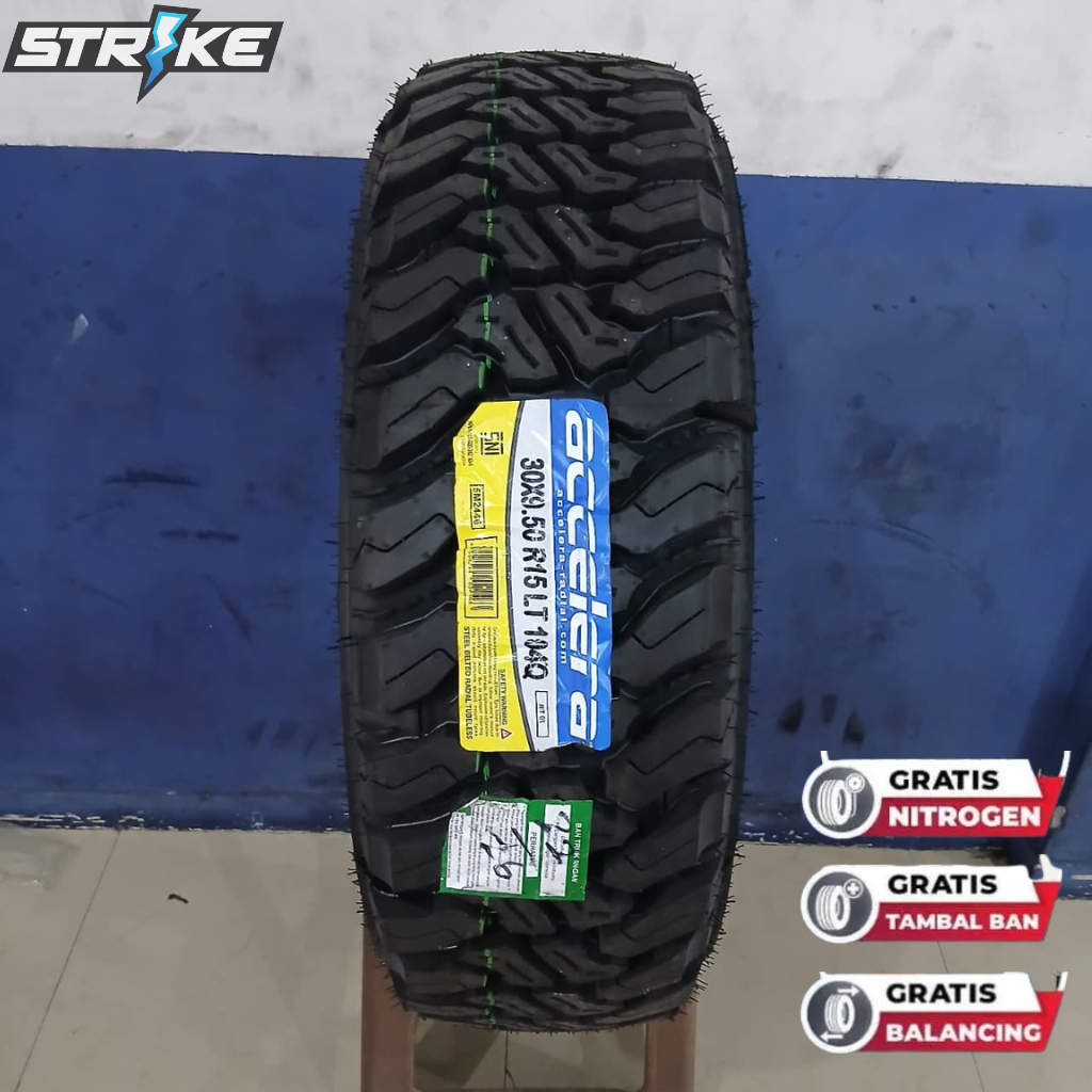 Ban Mobil Ring 15 MT Jimny Taft Vitara Ukuran 30x9.50 R15 - 30 9.5 R15 Accelera MT