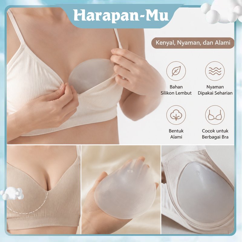 200g Silikon Transparan Payudara Palsu Prostesis Payudara Mastektomi Payudara