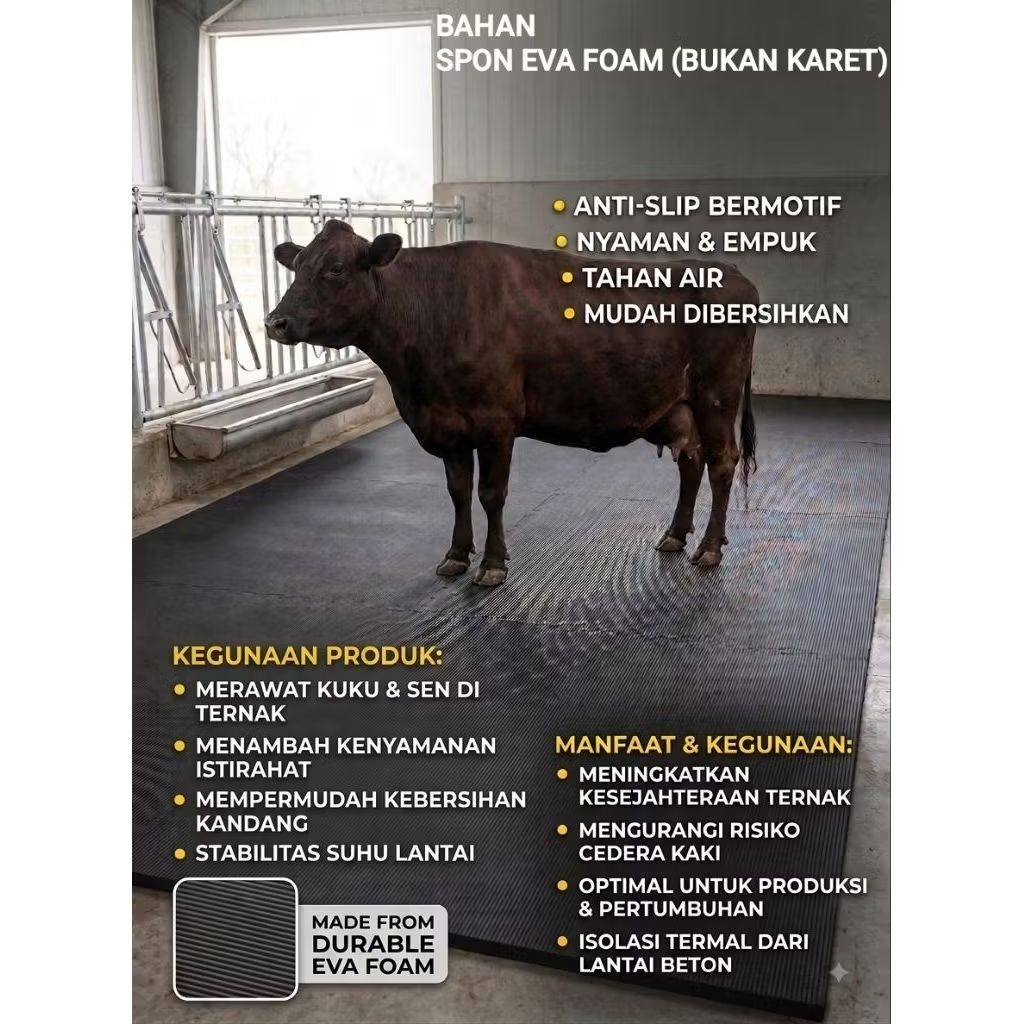 Karpet Alas Kandang Sapi - Alas Lantai Kandang Hewan motif garis