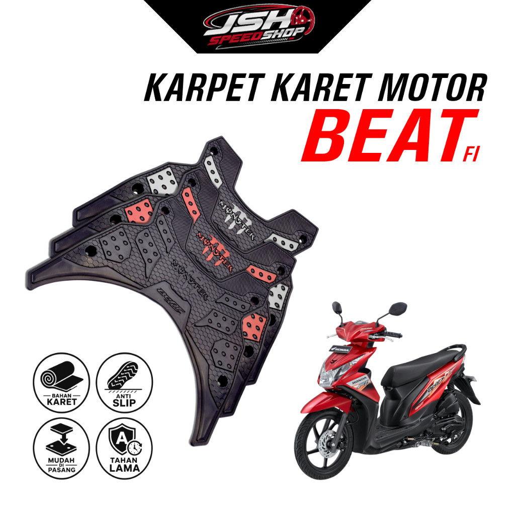 Karpet Karet Alas Kaki Freeday TNF Motor Beat FI 2014 2015 2016 Anti Slip