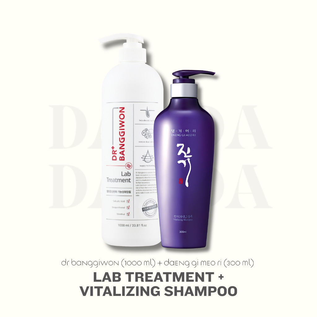 DAMOA - [BUNDLING] Vitalizing Shampoo 300ml Daeng gi meo ri - Lab Treatment 1000ml Banggiwon [100% O