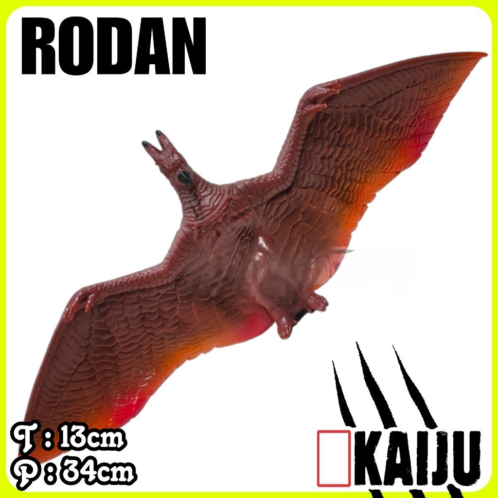 Mainan Monster RODAN Action Figure Godzilla Kaiju Miniatur Pajangan Burung Api Ultraman