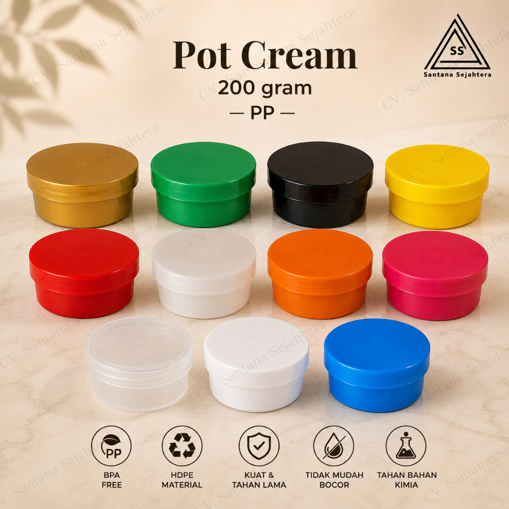 Pot Lulur 200 ml Wadah Tempat Pomade | WARNA LENGKAP
