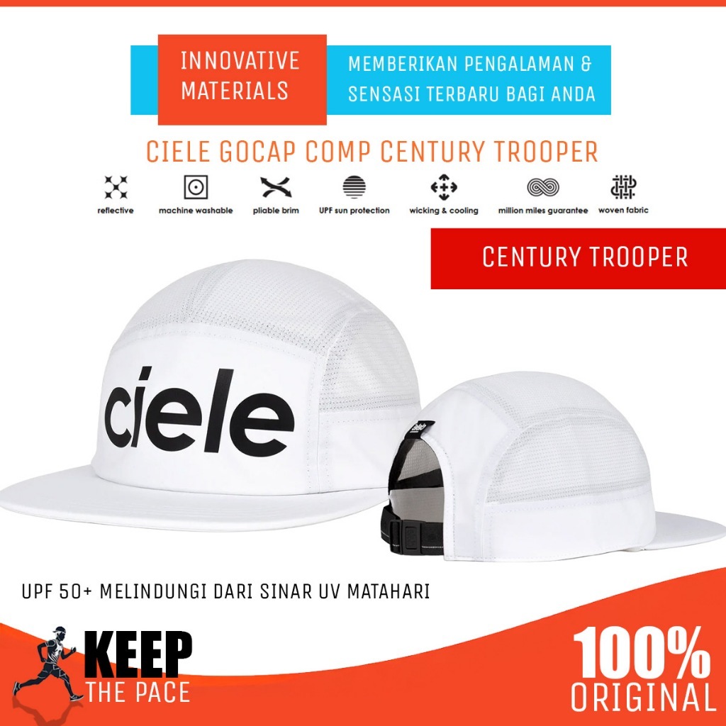 Ciele cap original gocap alzcap athletic running cap topi lari road trail traveling