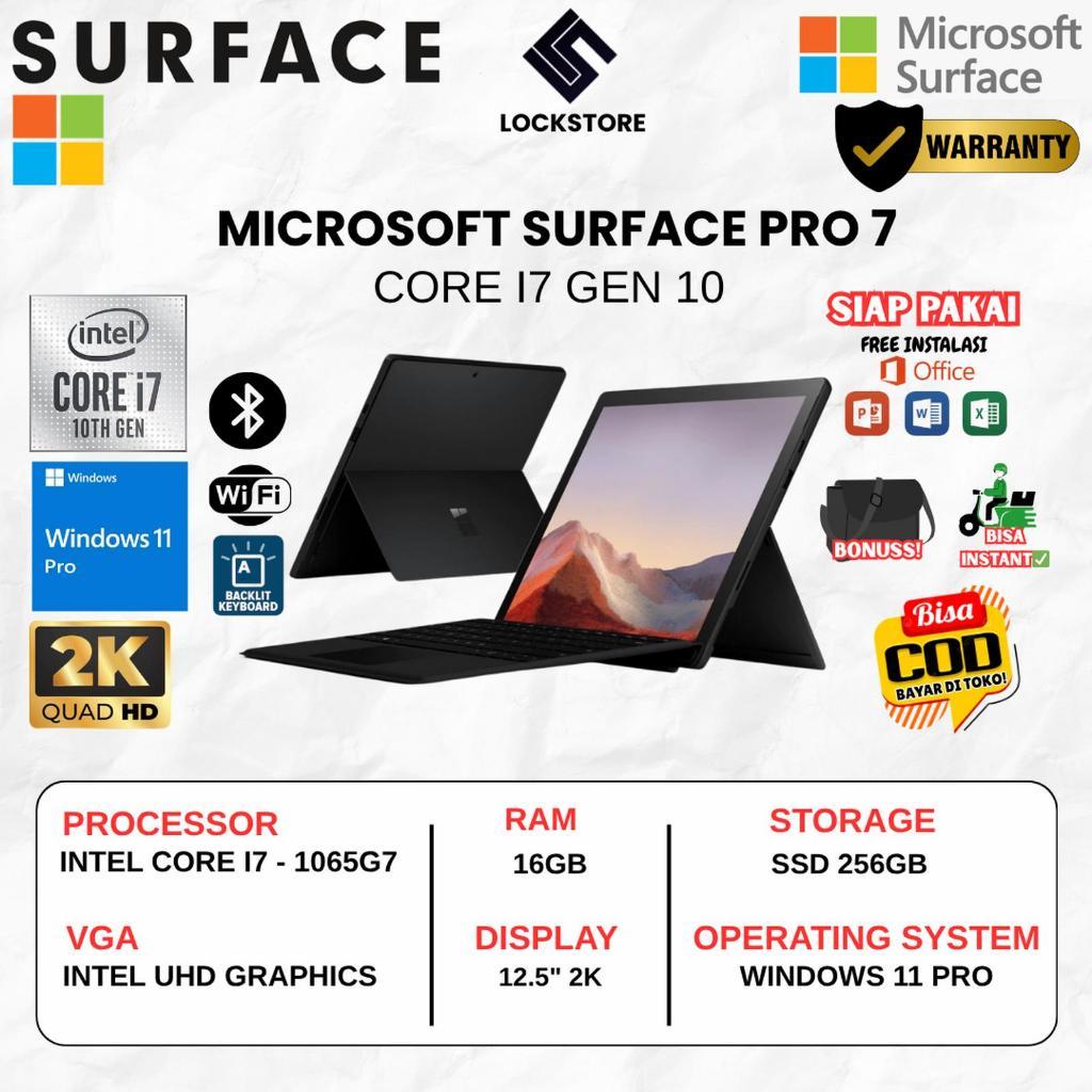 microsoft surface pro 7 core i7 gen 10 | ram 16gb | ssd 256gb | win ori