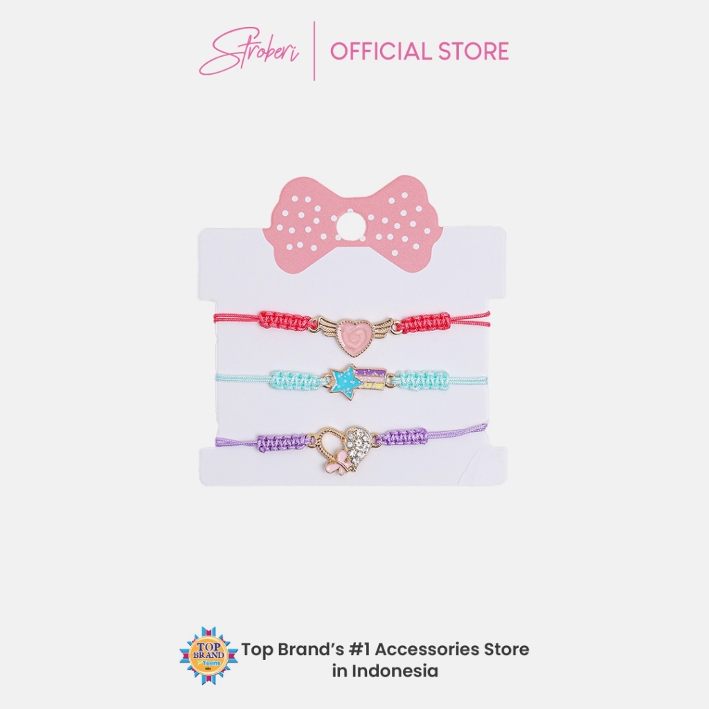 Stroberi Cute Colorful Charm Bracelet