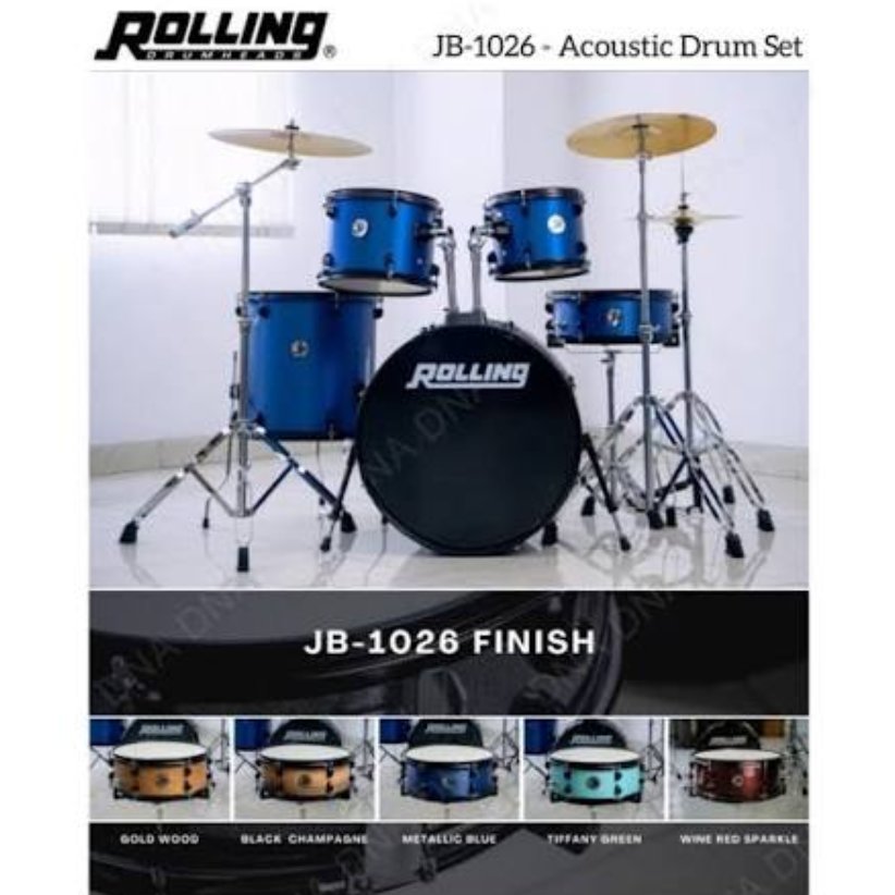 Drum Akustik Set Rolling JB1026 Rolling JB 1026 Rolling JB-1026 Original
