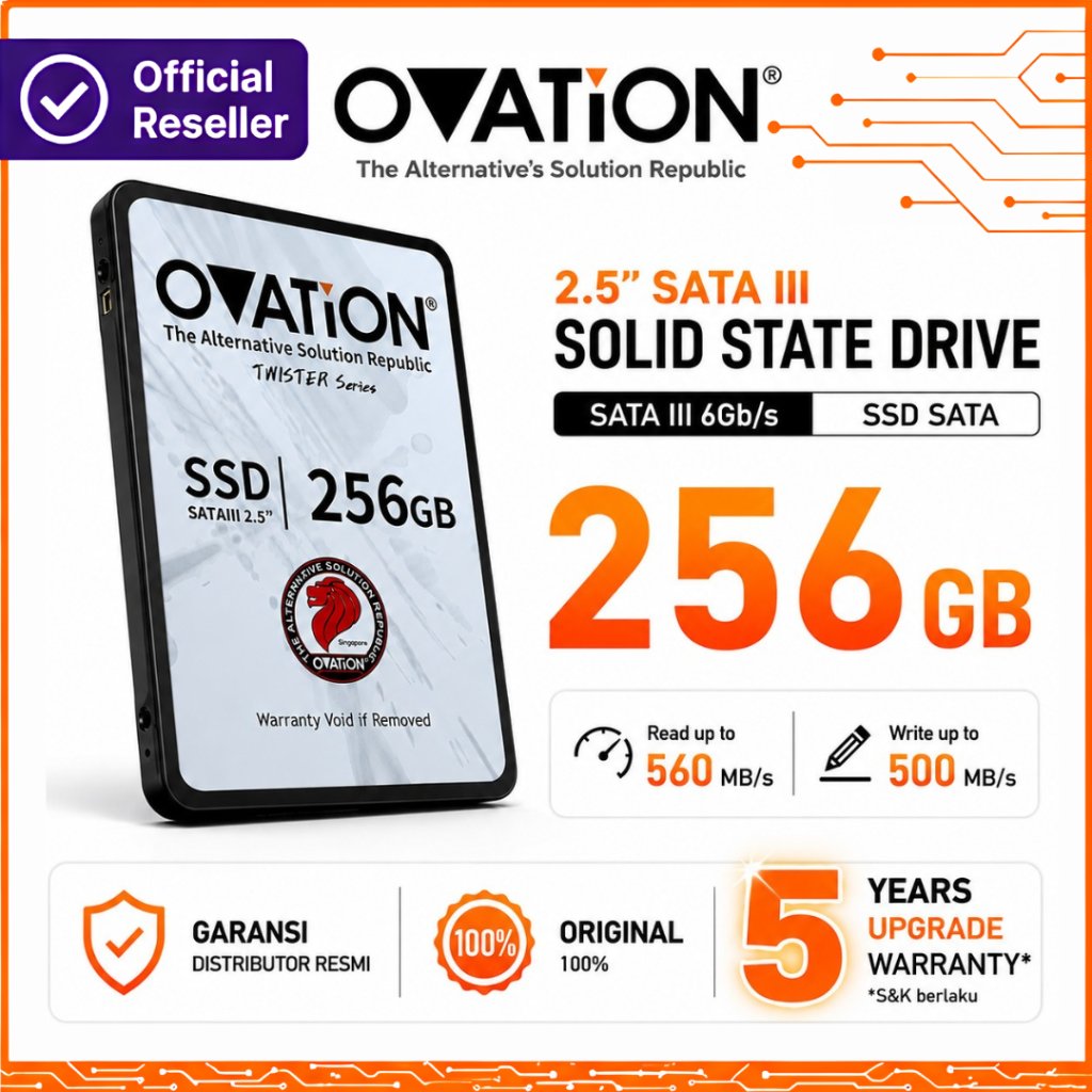 OVATION SSD SATA III 2.5" 256GB Internal SSD Laptop PC | 5 Years Upgrade Warranty