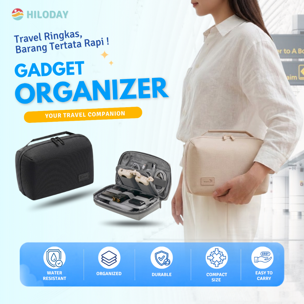HILODAY Organizer Gadget Pouch Electronic Storage Travel Case