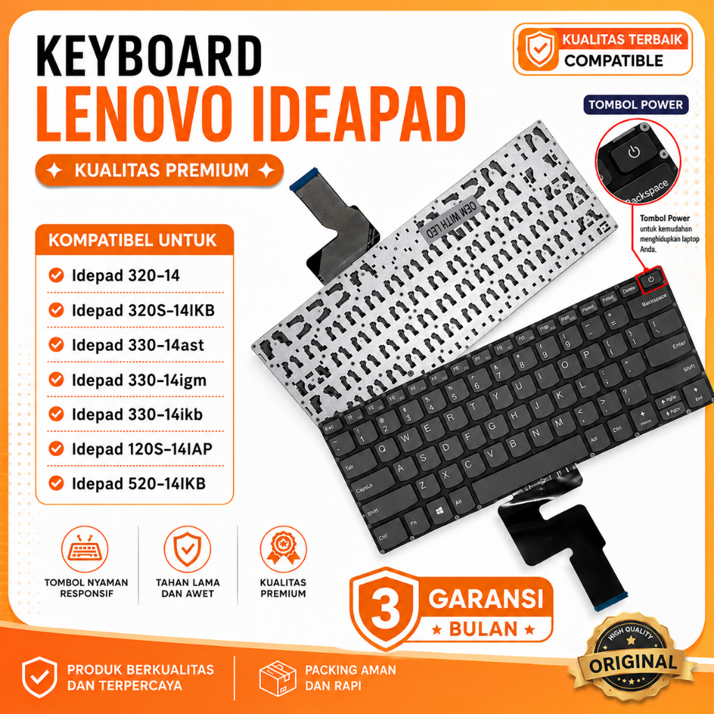 Keyboard Laptop Lenovo Ideapad 330-14ast 330-14igm 330-14ikb