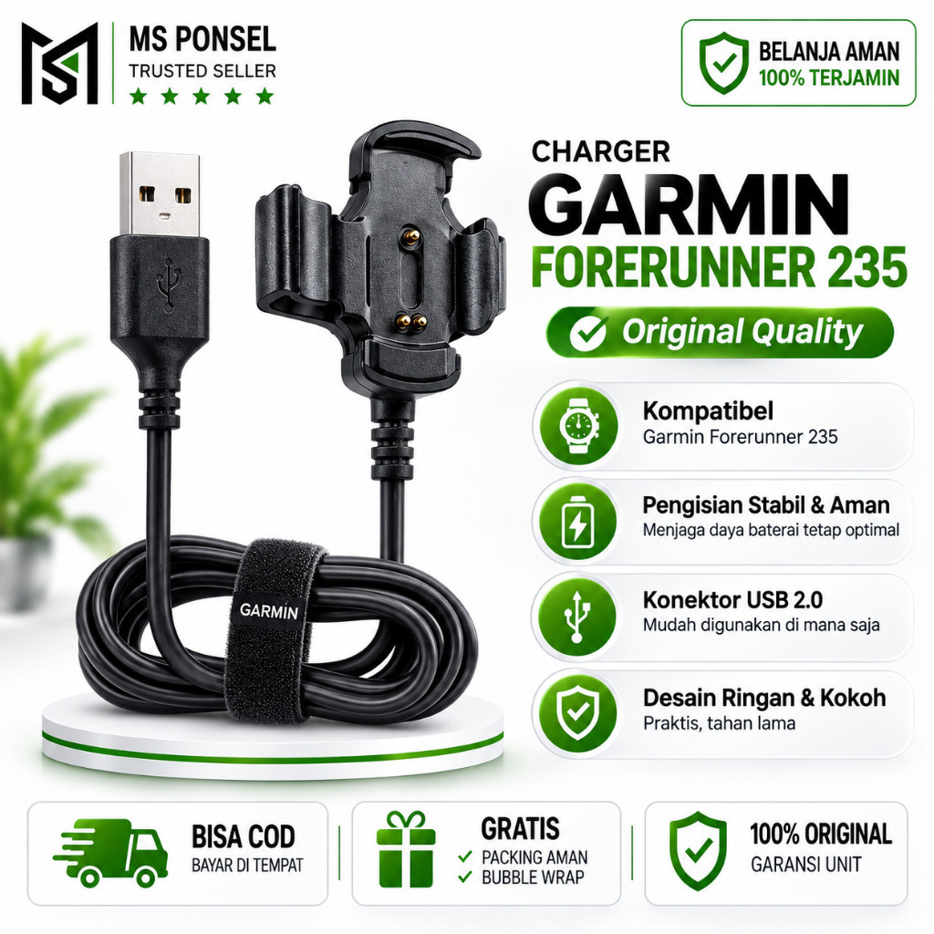 Cahrger Garmin forerunner 235 1000% original Second