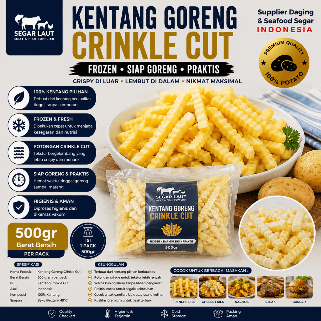 Kentang Goreng Crinkle Cut | French Fries Crinkle Cut
