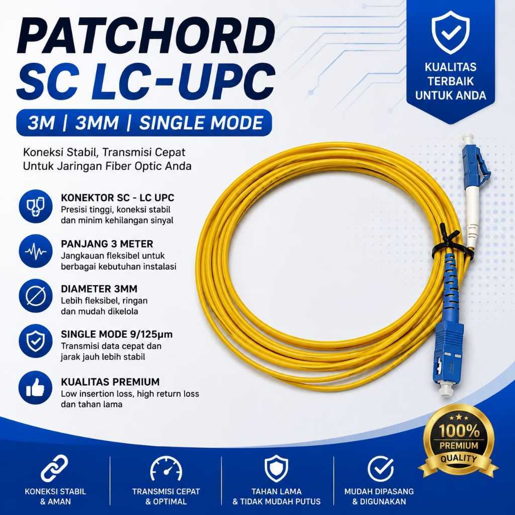 PATCHCORD LC-UPC 3 METER 3MM