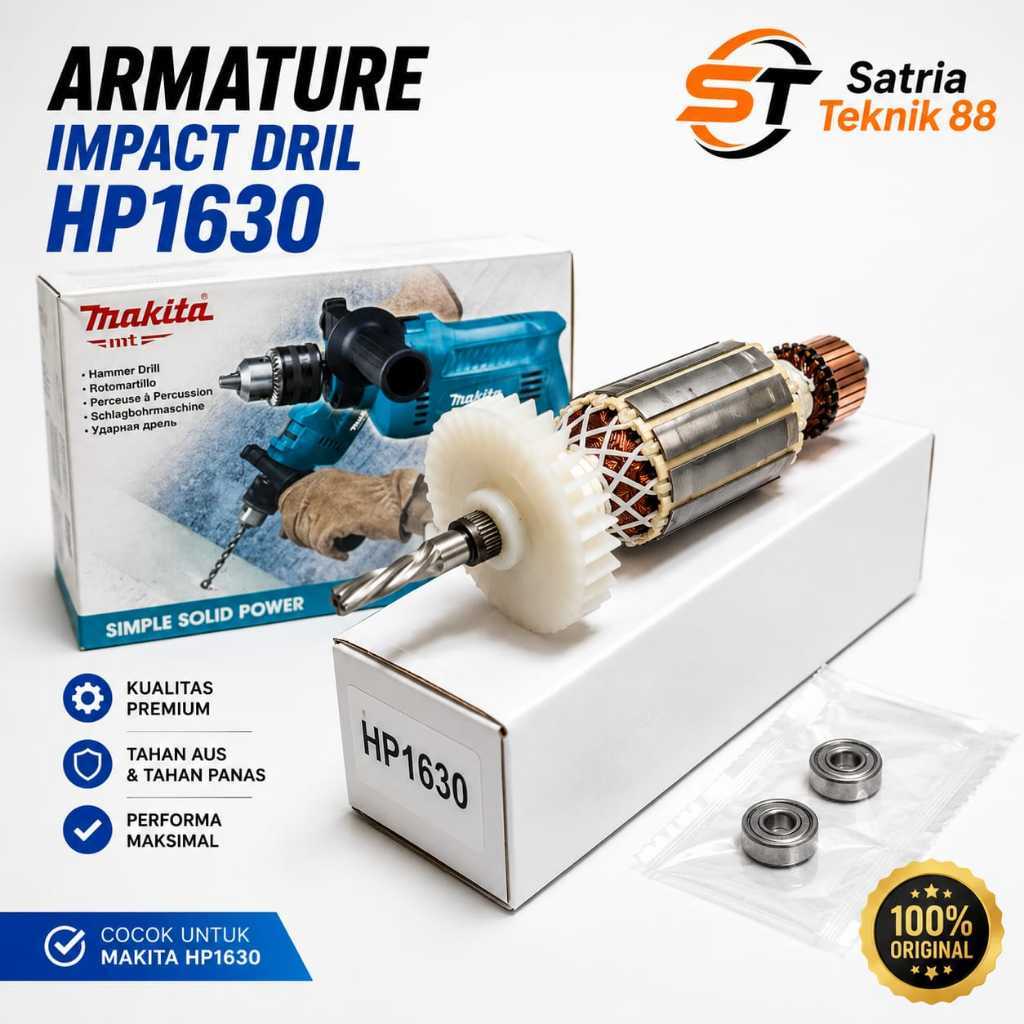 Armature HP1630 Merk BULL IMPACT DRILL MAKITA armatur angker rotor untuk mesin bor beton bor besi bo