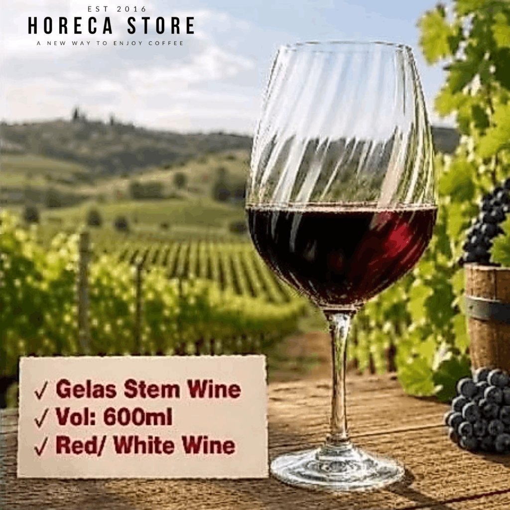 Gelas Red Wine Kaki 600ml NADIR 7G770/ Stem Red Wine Glass NADIR RAVENA