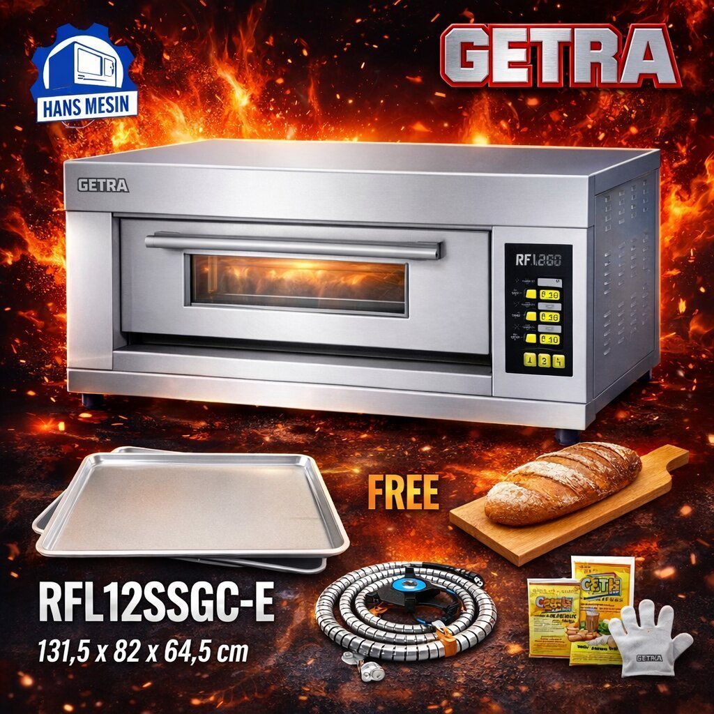 GETRA OVEN GAS 1 DECK 2 LOYANG / OVEN GAS (GETRA) RFL-12SSGCE