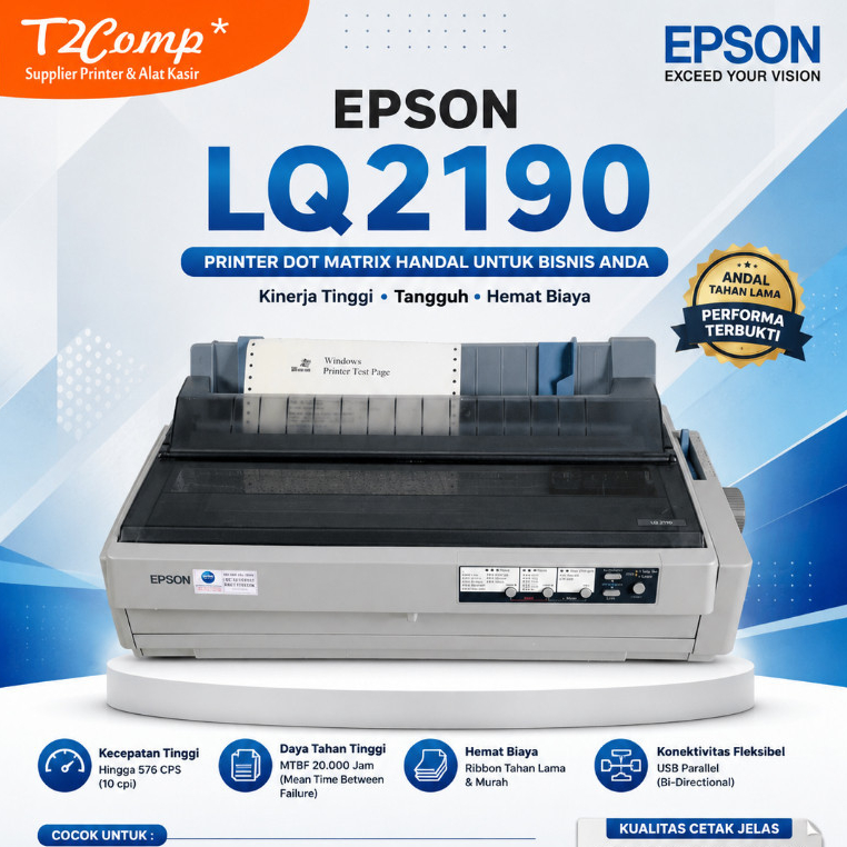 Printer Epson LQ 2190 Fullset / LQ-2190 / 2190 / LQ2190 / Printer A3 support USB