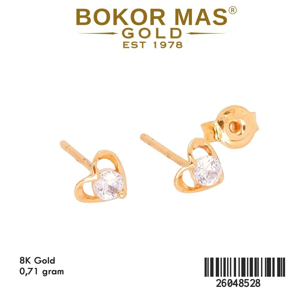 Giwang Tusuk Permata Emas 375 8K 26048528 - BokorMas Gold