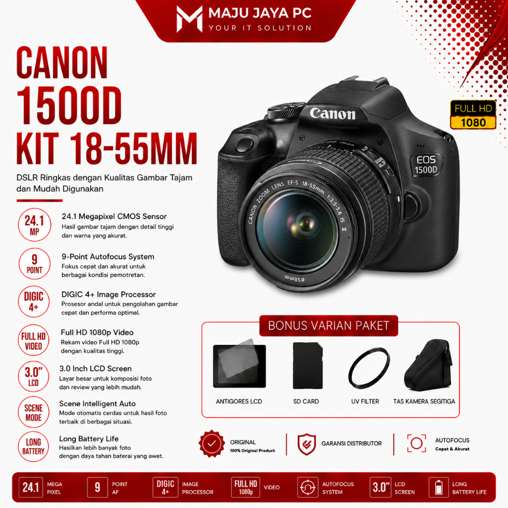 Canon EOS 1500D 18-55mm / kamera dslr canon 1500d