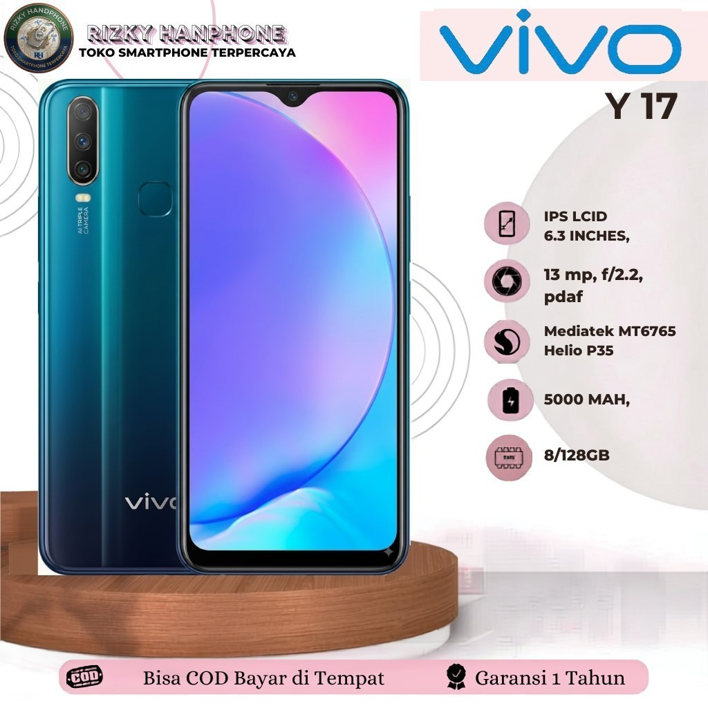 Vivo Y17 Ram 8/256Gb Hp Second Seperti Baru Normal Bergaransi Siap Pakai