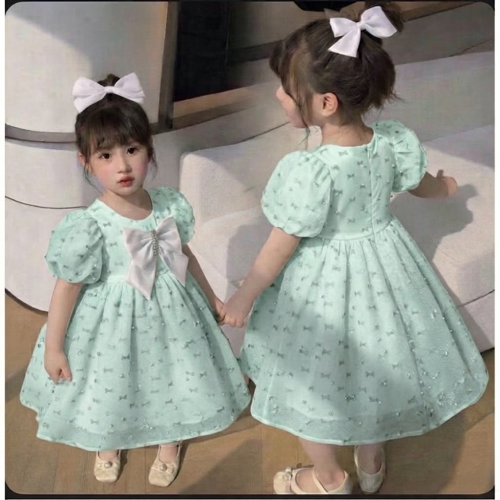 Gsun Ulangtahun 1-5Tahun Dresbrokat Gaun Anak7-14 Tahun Dres Natal Remaja Dris Ultah Anak Minidress 
