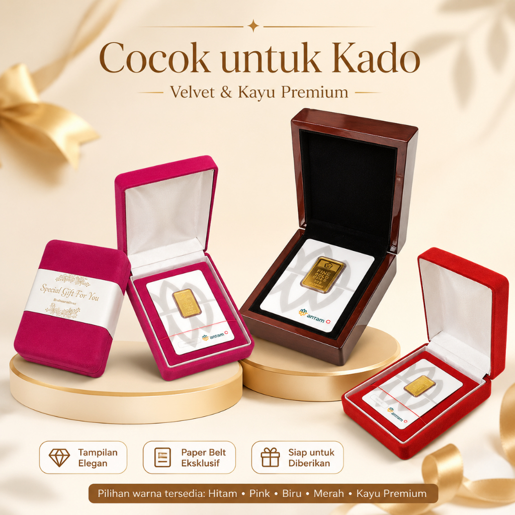 Kotak Emas Batangan Antam LM UBS Hartadinata | Gift Box Kado Hadiah