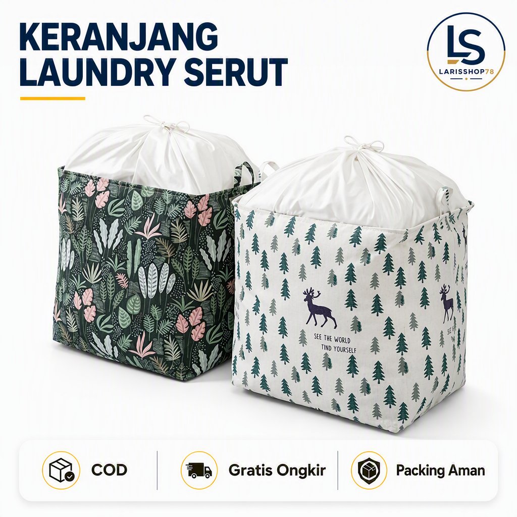 SERUT BAG LAUNDRY BAG/KERANJANG BAJU LAUNDRY BAG KERANJANG BAJU JUMBO KOTOR MULTIFUNGSI