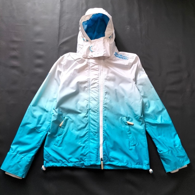 SUPERDRY Windcheater Jacket ( Remaja cewek / Girls Youth ) Solid White & Blue size XL