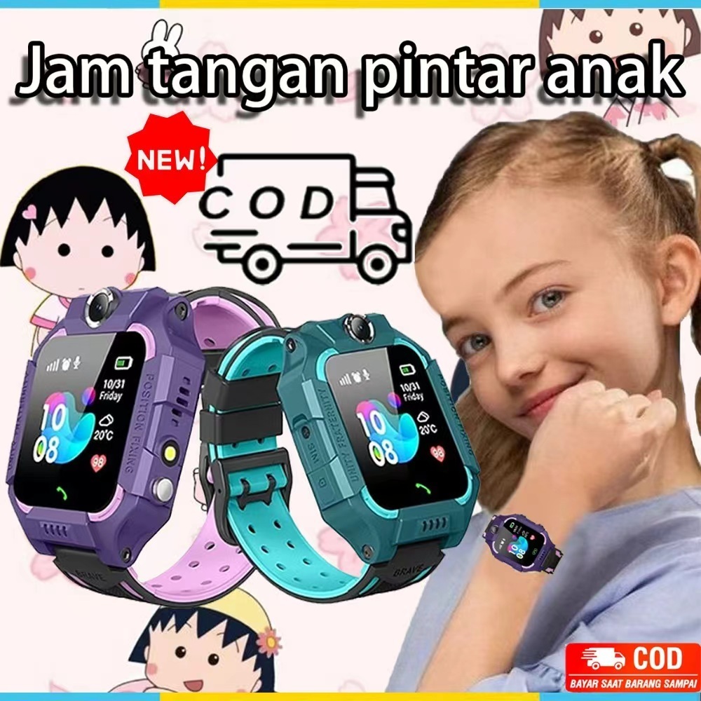 Q19 kids Smartwatch Jam anak telepon anak Gps Digital Smartwatch anak Waterproof IP67 Anti Air VC Bi