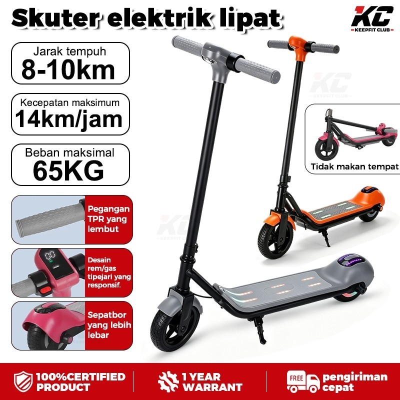 skuter elektrik lipat/Skuter Listrik Anak Abu-abu 150W Motor Kuat /Hoverboard Dapat Diatur, Cocok Di