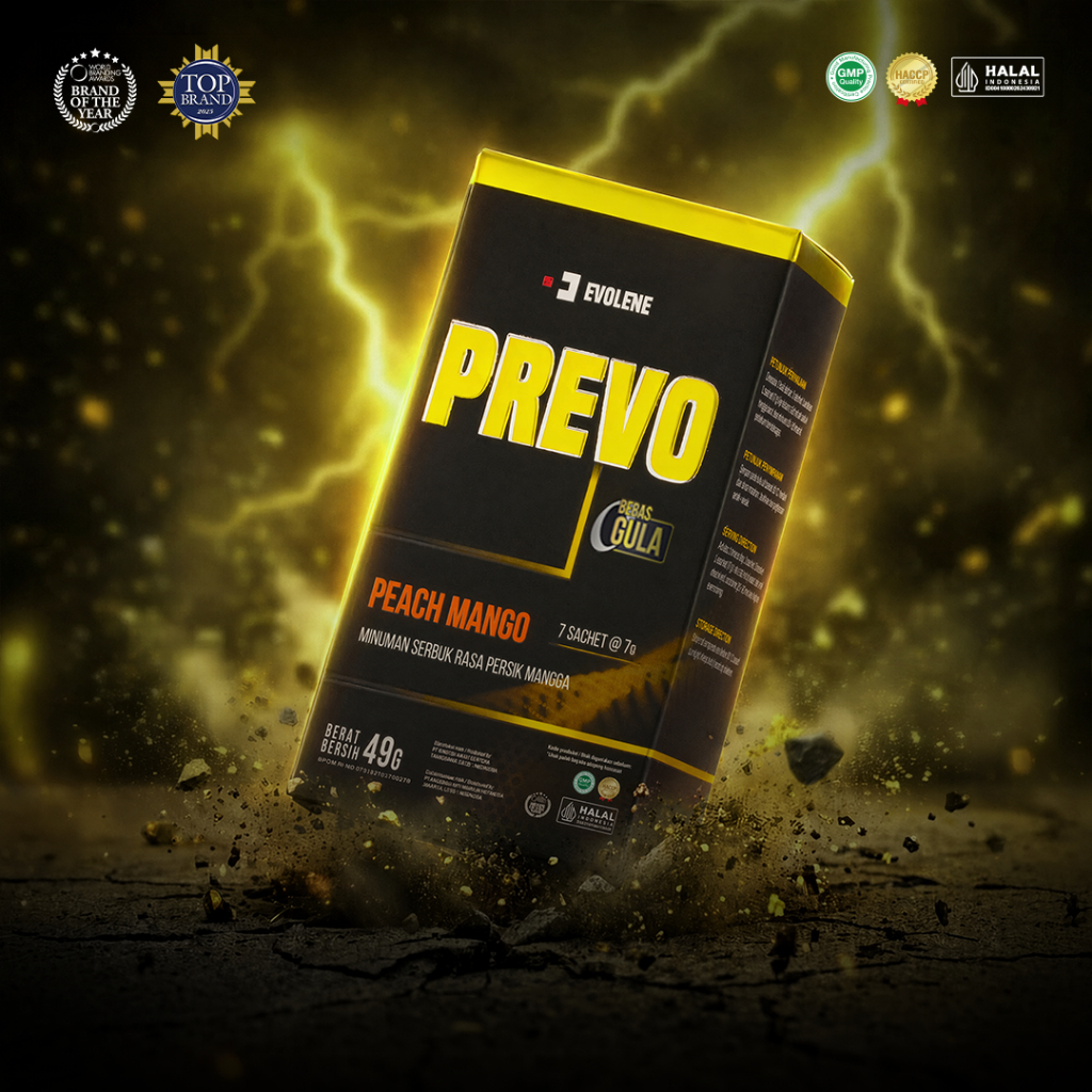 Evolene New Prevo 7 Serving/49gr - Pre-Workout  - Energy Drink Halal dan BPOM