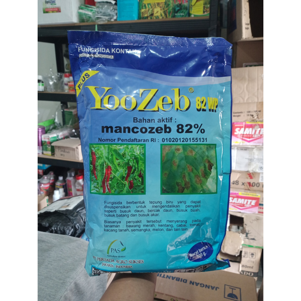 Fungisida YOOZEB 85 WP 500 Gram Fungisida Biru Kontak