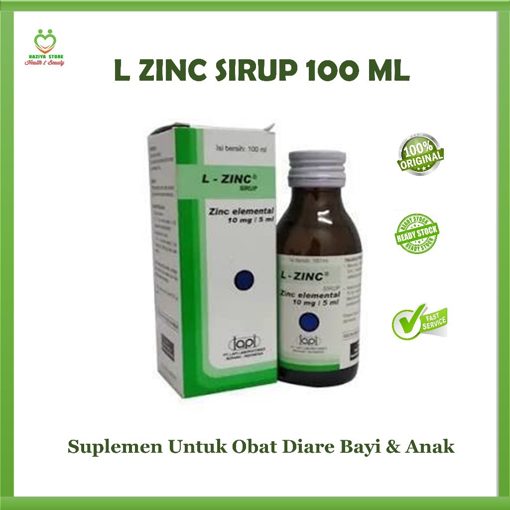 L ZINC SIRUP 100 ML Suplemen Untuk Obat Diare Bayi & Anak