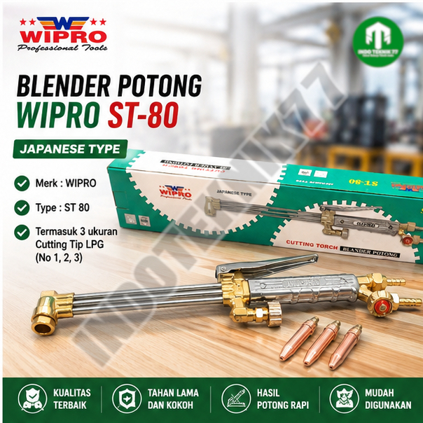 Stang Blender Las Potong 100 mm WIPRO ST-80 / Cutting Torch WIPRO ST80 - Setang Blander Las 100mm WI