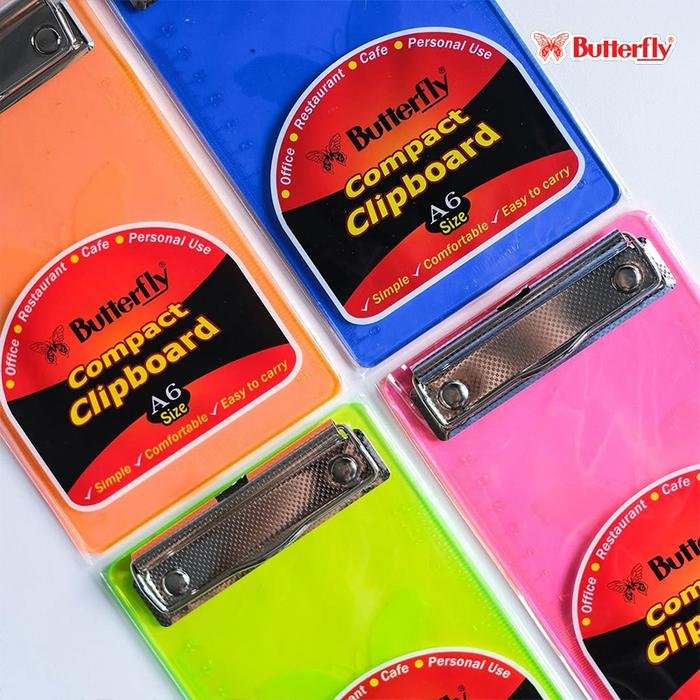 Papan Jalan Clipboard Compact A6 Butterfly Acrylic