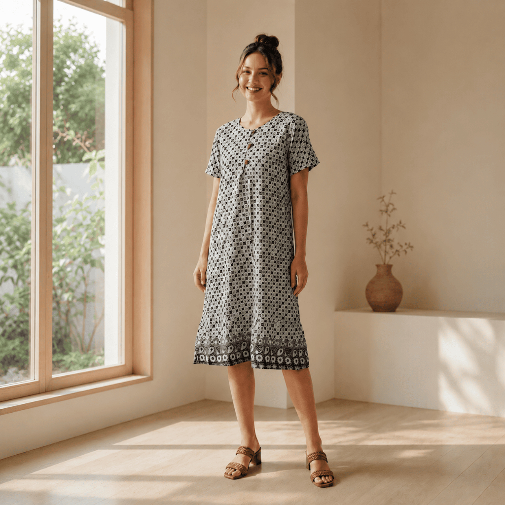 Daster Batik Katun Model Shakira All Size-BATIK ROEBINI