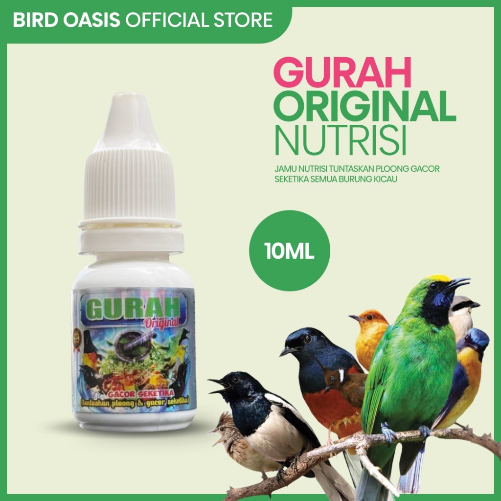 Bird Oasis Gurah Original Burung Kicau Plong Jamu Penggacor Semua Burung Kicau