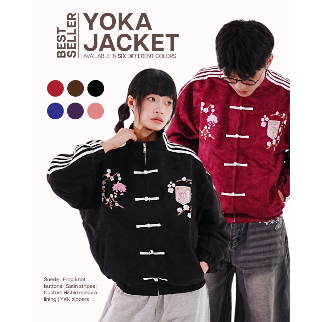 [BESTSELLER] CHEONGSAM YOKA JAKET HISHIRO BAHAN SUEDE