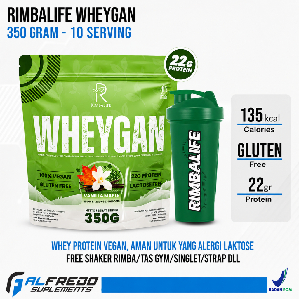 Rimbalife Rimba Wheygan 350 Gram Whey protein Vegan 10 Serving