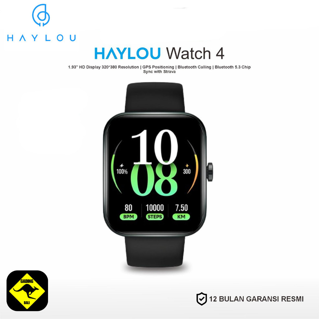 HAYLOU Watch 4 Smartwatch Multifungsi dengan GPS dan Bluetooth Calling