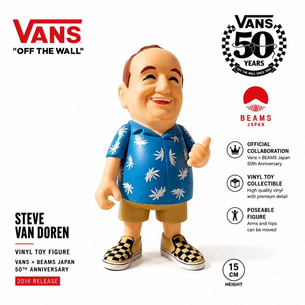 Vans Steve Van Doren Vinyl Toy Figure BEAMS Japan 50th Anniversary Collectible