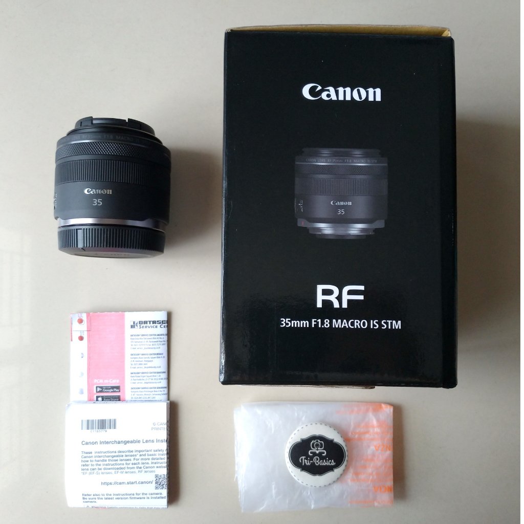 Canon RF 35mm f1.8 Macro IS STM Canon 35 mm f/1.8 Like New 2 Fullbox Lensa