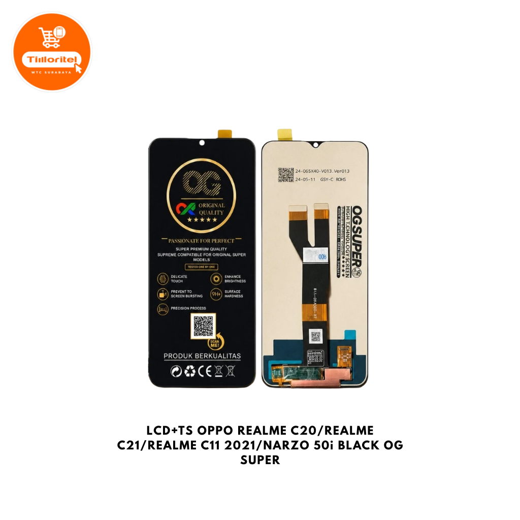 Lcd Realme C20 RMX3063 / Realme C21 RMX3201 / Realme C11 2021 RMX3231 / Narzo 50i Fullset Touchscree