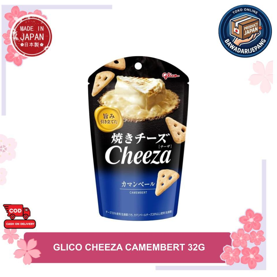 GLICO Cheeza Cheese Biscuit Camembert Cheeza Crackers Biskuit Original Jepang 100%